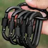 D-shaped Spring Hook, 6/10 Counts/set Durable Outdoor Keychain Buckle, Multifunctional Portable Carabiner for Outdoor Camping Hiking Climbing