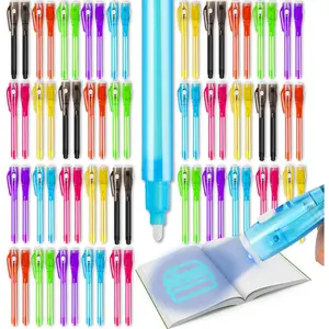 70PCS Invisible Ink Pens with UV Light 7 Colors Spy Pens for Secret Messages Fun Party Favors Halloween Christmas Stocking Stuffers Treasure Hunt Classroom & Birthday Gifts