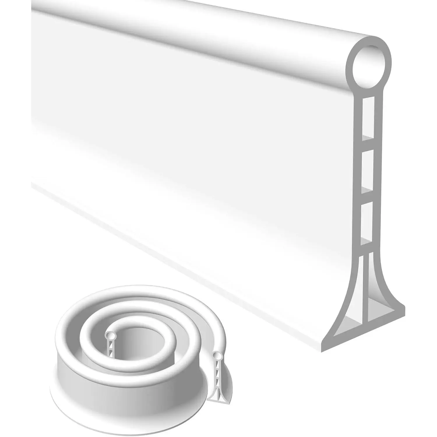 3.15" High 39 Inch Collapsible Shower Threshold Water Dam Splash Guard Barrier for Wet and Dry Separation