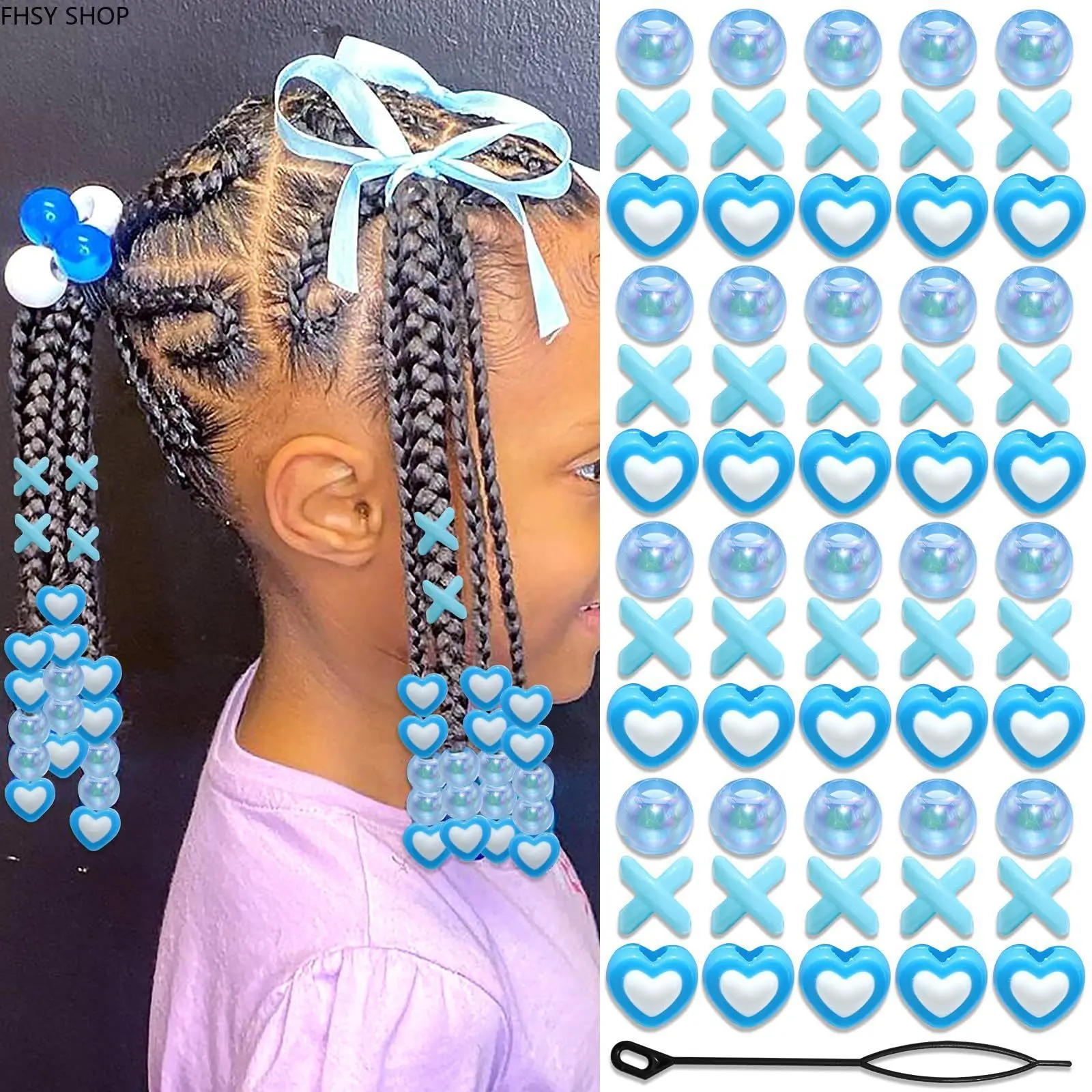 60Pcs Acrylic Hair Beads Set, Mixed Colors & Large Hole Design for Dreadlocks & Braids, DIY African Hair Accessories & Braid Decor for Women Girls, Perfect Festival Gift & Hair Styling Kit