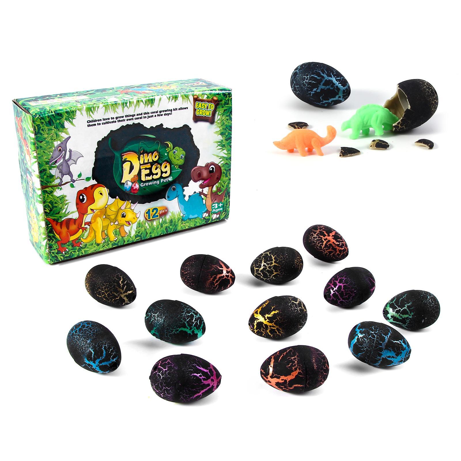 Hatching Dinosaur Eggs, 12pcs/set Crack Colorful Grow Dino Egg Animals That Hatch in Water Growing Pet Birthday Easter Party Favors Gifts for Kids Hatching Dinosaur Eggs, 12pcs/set Crack Colorful Grow Dino Egg Animals That Hatch in Water Growing Pet Birthday Easter Party Favors Gifts for Kids
