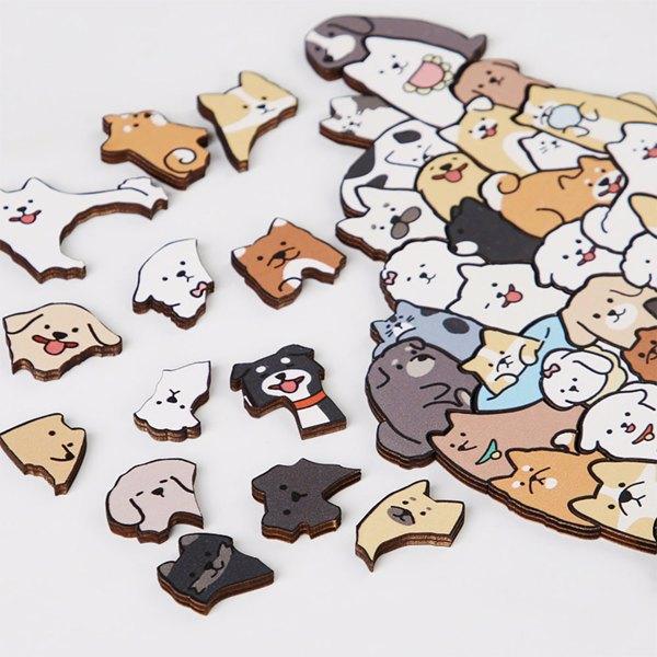 (TK Temu only supports self pickup)Animal Wooden Jigsaw Puzzles with Photo Frame,50 Pieces Pet Unique Shape Puzzle Educational Toys,Birthday Gifts for Adults Kids Girlfriend