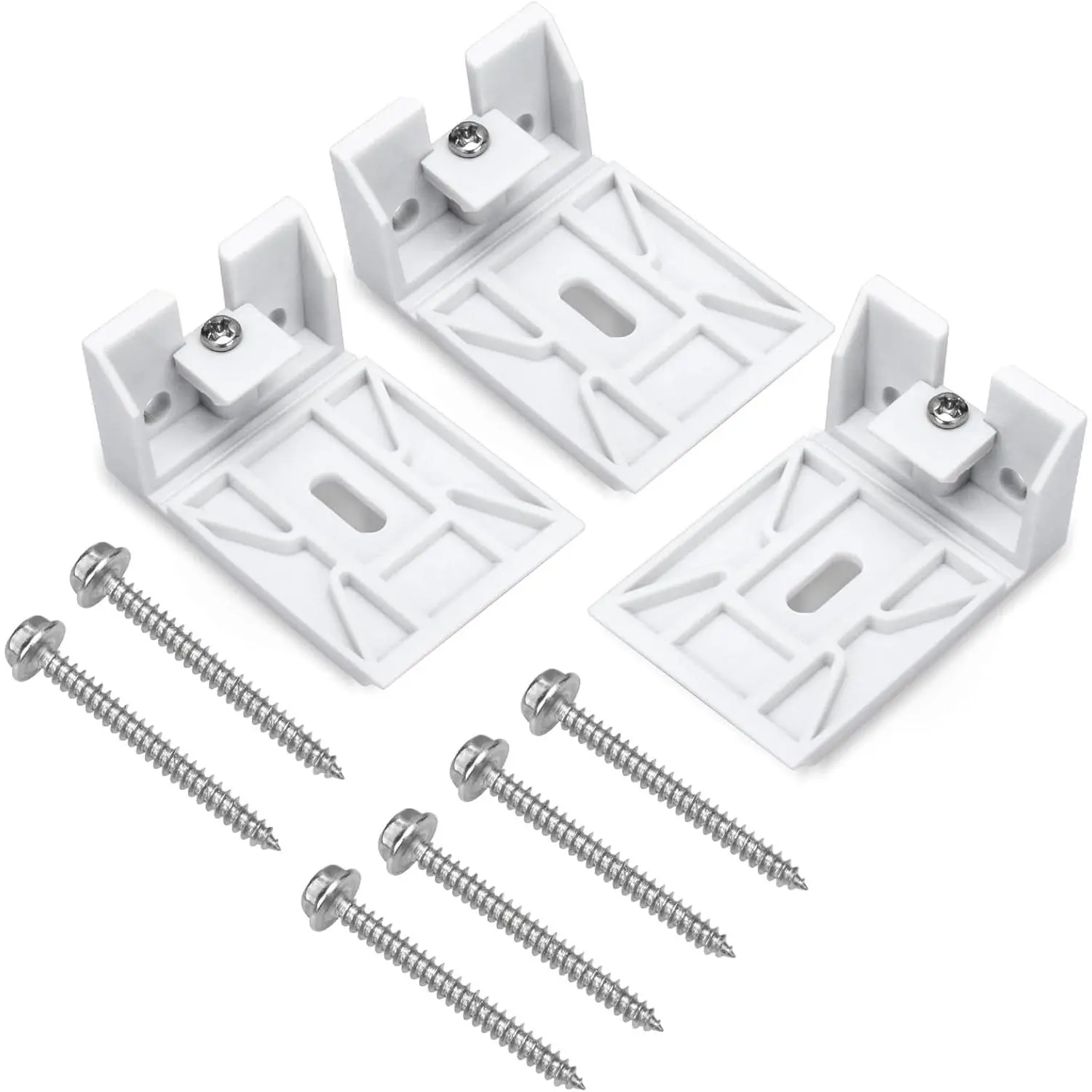 3/4" Blinds Shade Brackets Blind Clips   for Hunter Douglas | Blind Brackets  Fit , Cellular and Applause Shades, Standard Pull Cord Brackets (3 Pack, White)