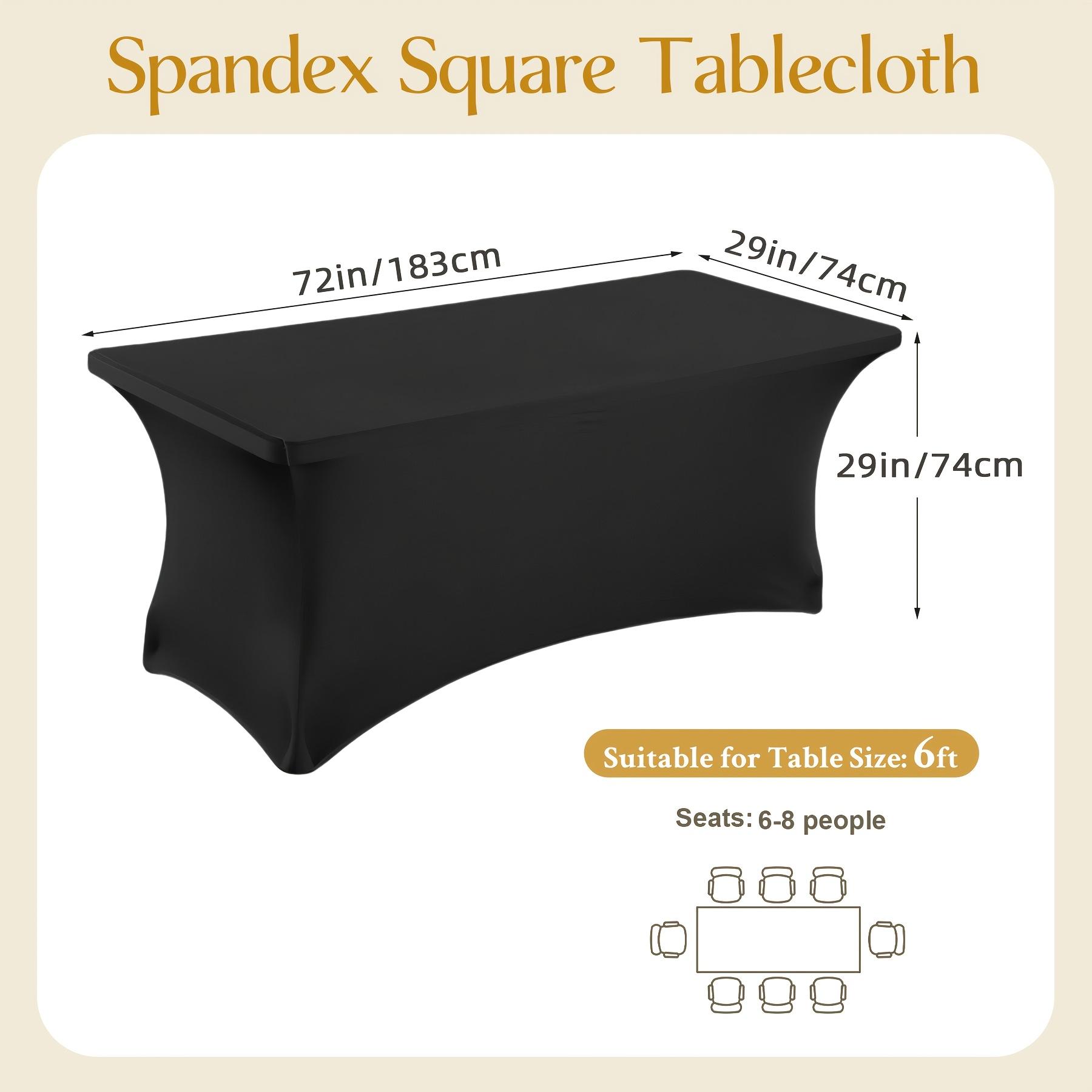 2 Pack Spandex Rectangular Tablecloth 6Ft Fitted Wrinkle Resistant Washable Stretch Table Cover, Elegant Outdoor Wedding Sweetheart Table Decor for Bridal Showers, Baby Showers, Birthday Parties & Banquet Events 2 Pack Spandex Rectangular Tablecloth 6Ft Fitted Wrinkle Resistant Washable Stretch Table Cover, Elegant Outdoor Wedding Sweetheart Table Decor for Bridal Showers, Baby Showers, Birthday Parties & Banquet Events
