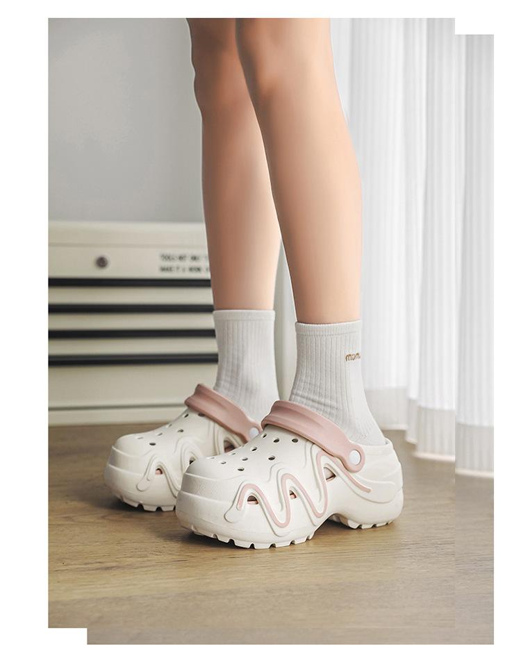 Women's Platform Clogs, Summer New Thick Sole Non-Slip Breathable Closed Toe Sandals, Fashion Casual Outdoor Beach Slippers arch support clog comfortable mule