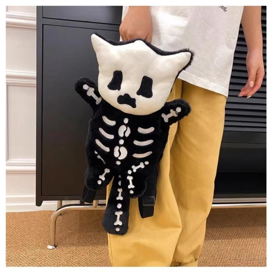 Y2K Novelty Cute Plush Backpack Cool Gothic Knapsack Harajuku Girl Street Personality Backpacks Fashion Women's Travel Rucksacks