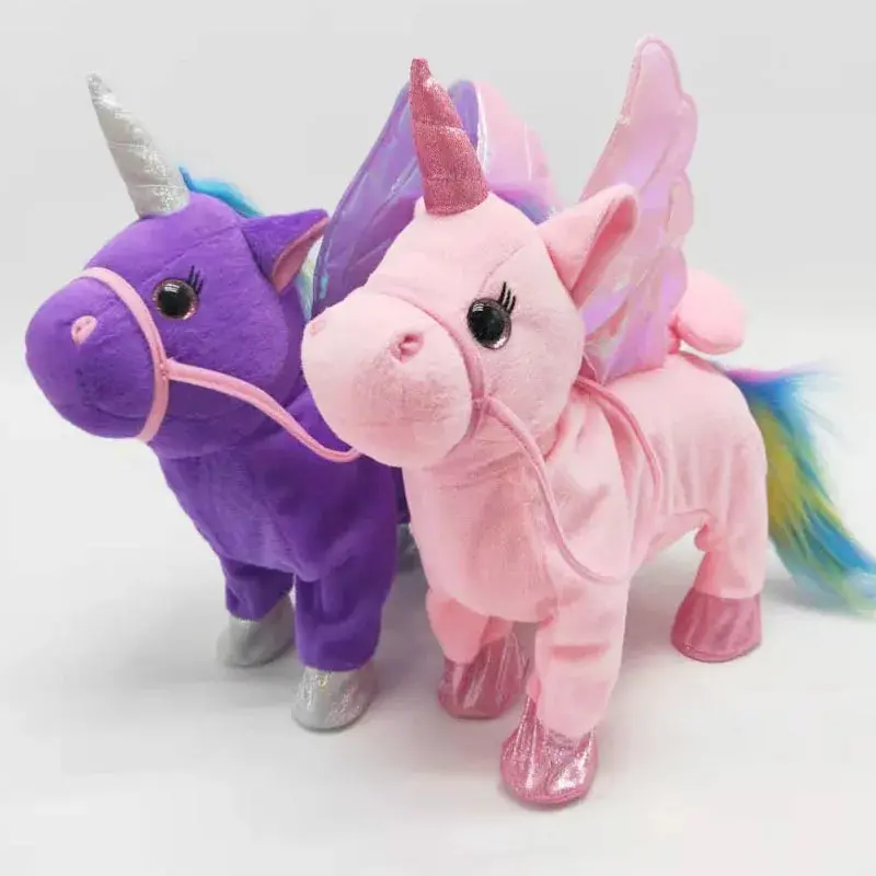 Cute Plush Unicorn Alpaca Toys Girls Kids Walking Talking Plush Electric with Music Toy 35cm Plush Electric Children's Gifts