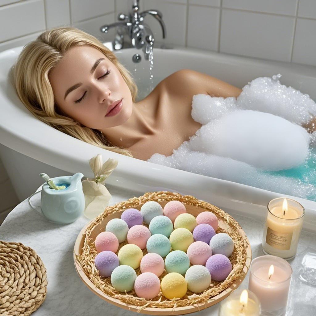 Bath Bombs for Women, 154pcs/box Individually Wrapped Handmade Bubble Bath Fizzes, Rich in Essential Oils, Best Gifts for Women, Mom, Wife, Girlfriend, Sister