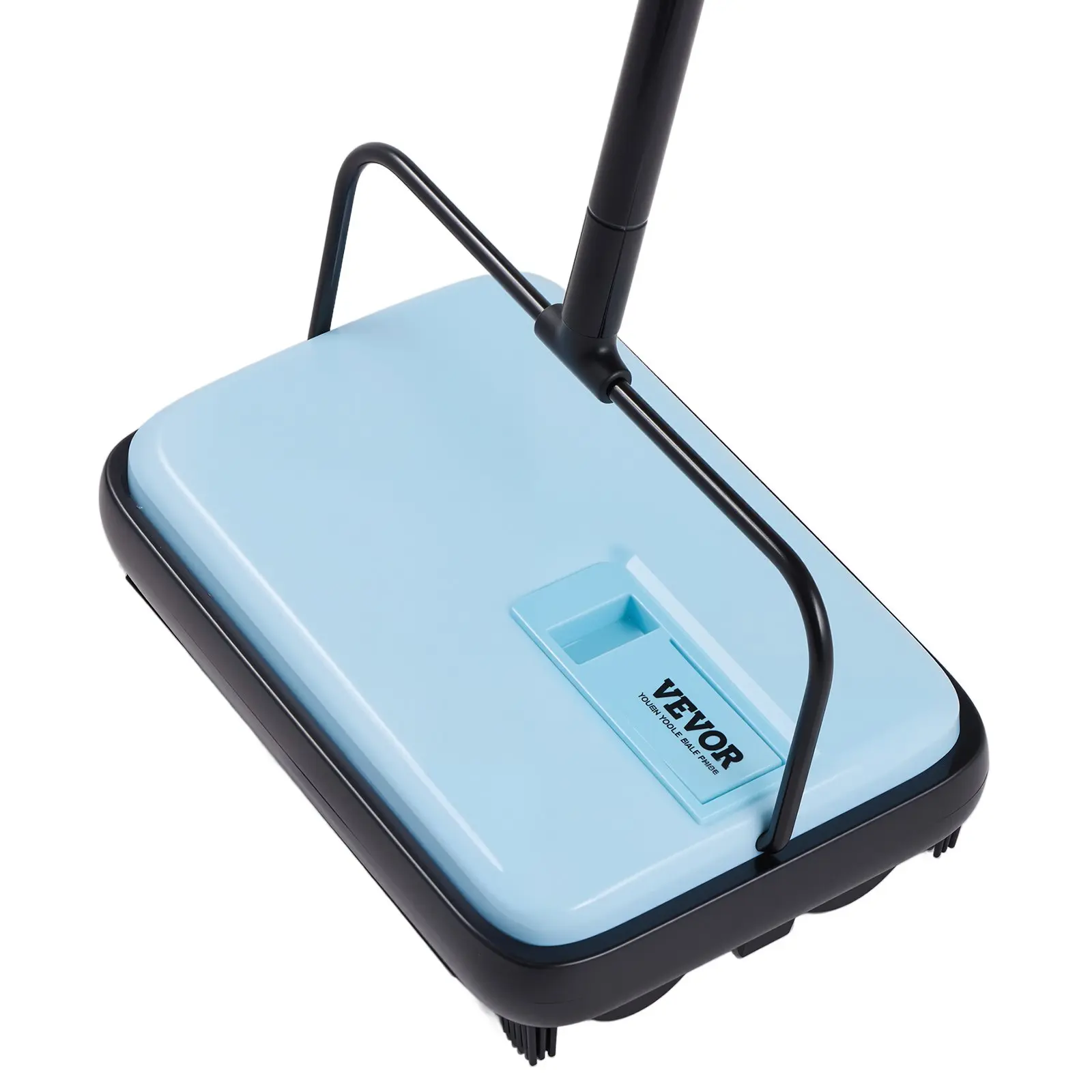 VEVOR Manual Push Carpet Sweeper with Swivel Head, 6.7" Wide Cleaning Path, 300ml Easy-to-Empty Dustbin, Efficient Dirt Pickup for Home Use, Blue