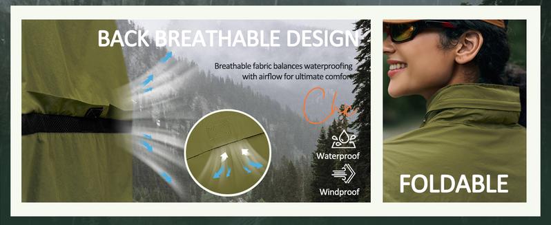 Yousify Womens Waterproof Rain Jackets Lightweight Zip Up Raincoat Outdoor Hiking Hooded Windbreaker with Pocket