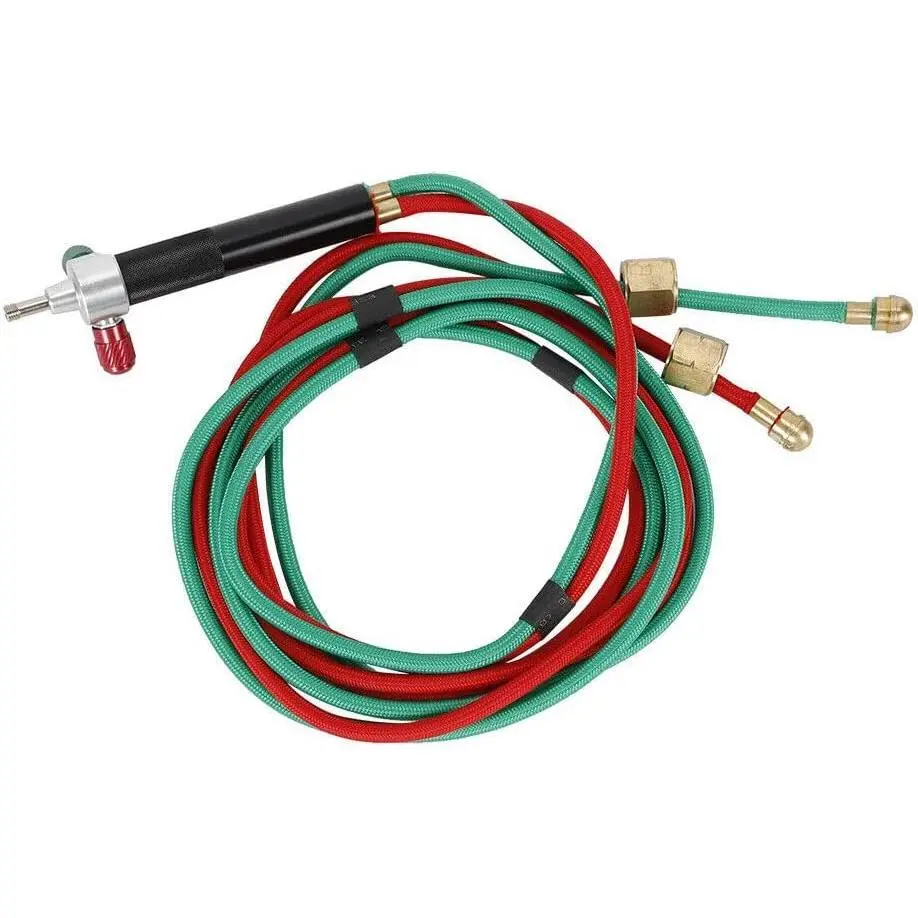 Mini Gas Torch Soldering Welding Gun Kit with Copper Components, 5 Multi-Size Tips, 0.34kg Weight, 1 English Manual, 1 Jewelry Welding Tool, Liquefied Gas Hose, Kit Box for Hobbyists (Handicrafts, Glass Blowing Repairs), Jewelry Work