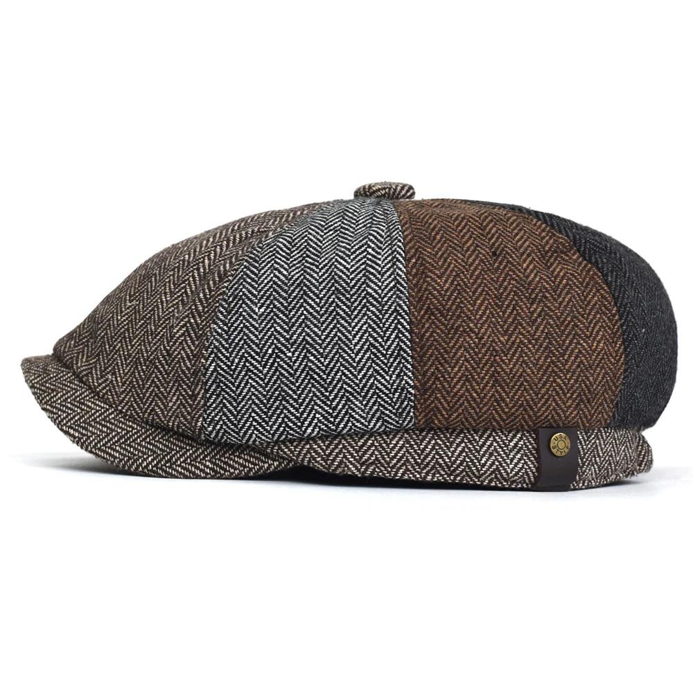 Four Seasons Vintage Herringbone Newsboy caps Casual Outdoor Retro Beret Hats Octagonal hat Fashion Flat Caps