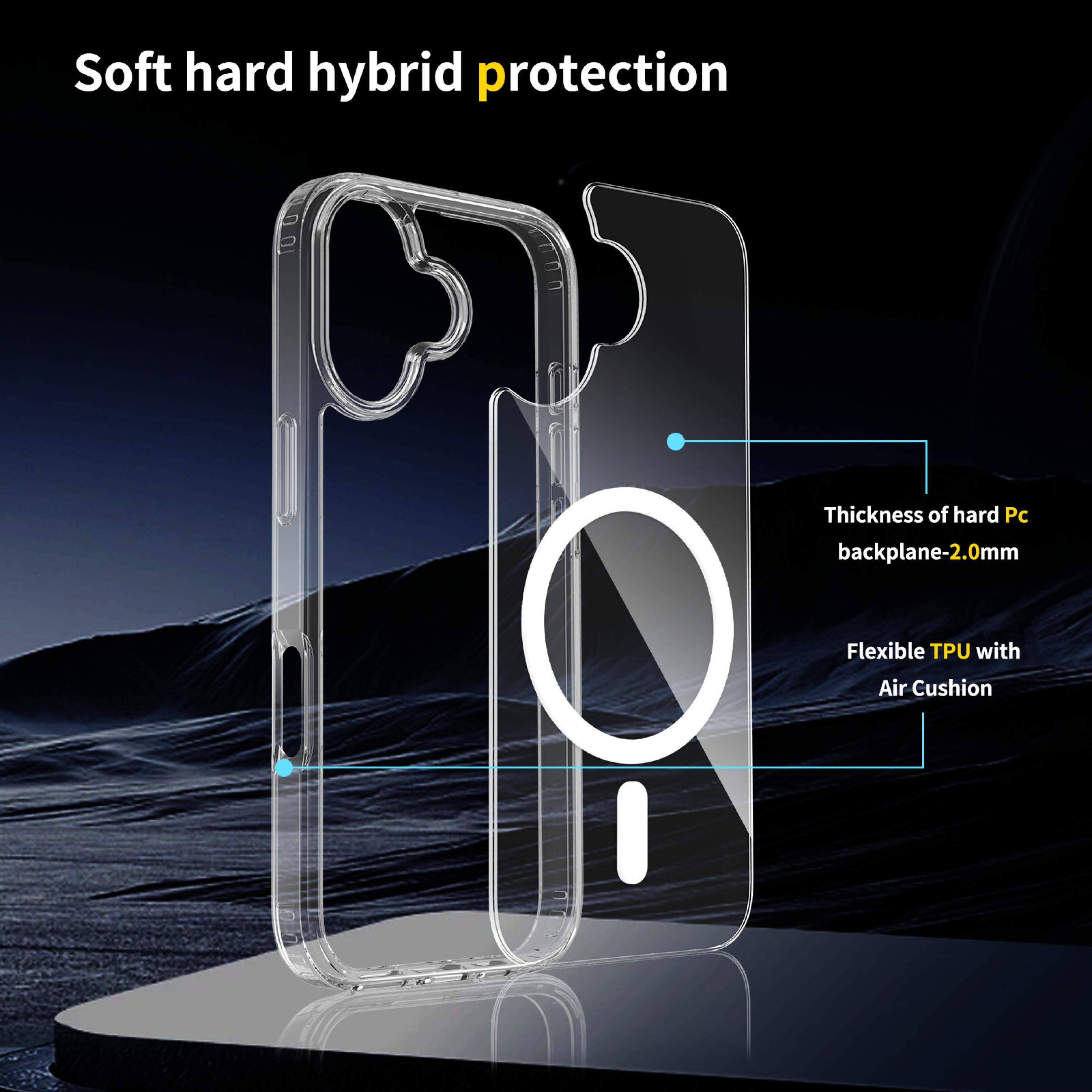 For Apple iPhone 17 16 15 14 13 12 11/ Pro Max / Plus / Pro / Mini Clear Case Slim Cover With MagSafe Transparent Shockproof Protection Protective iPhone case