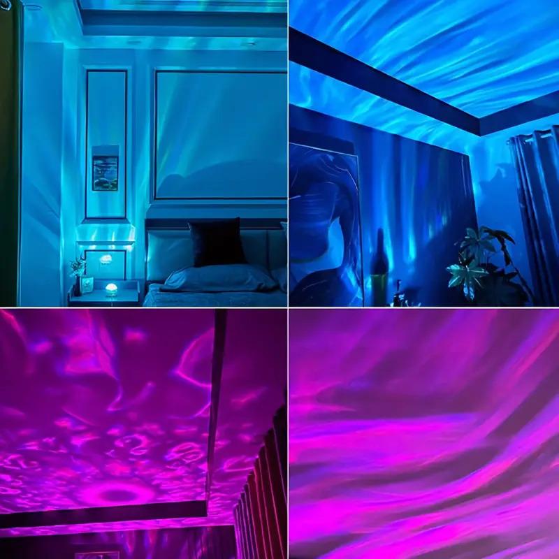 Aurora Light Projector 2 in 1 Northern Lights & Star Cloud Galaxy Lamp with Remote Control USB Rechargeable Night Light for Bedroom Living Room Home Decor Gifts & Relaxing Ambience - Enhance Ambiance Soothing Atmosphere sunset lamps