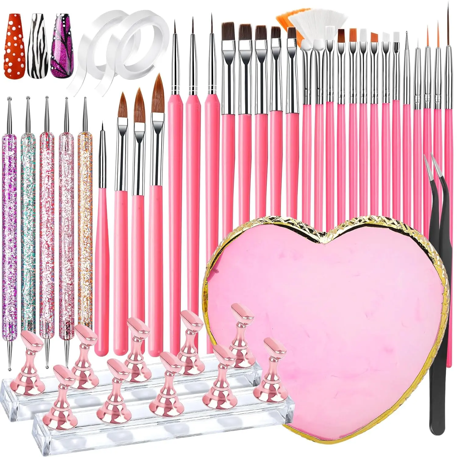 Nail Art Tools, Nail Design Tools, Nail Art Brushes, Nail Brushes For Nail Art, Nail Art Kit, Nail Stand, Nail Holder For Painting Nails, Nail Dotting Tool, Nail Art Palette, Nail Tools