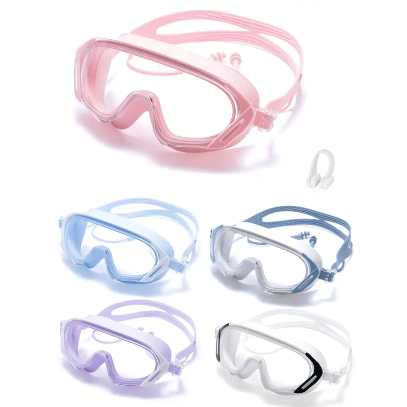 Ultra Clear Adult Swimming Goggles, Anti Fog Anti UV Leakproof Swimming Glasses, Comfort Wear & Leak Resistant Design, Adjustable Strap for Men Women, Perfect for Swimming Training Leisure and All Kinds of Water Activities, Pool Goggles