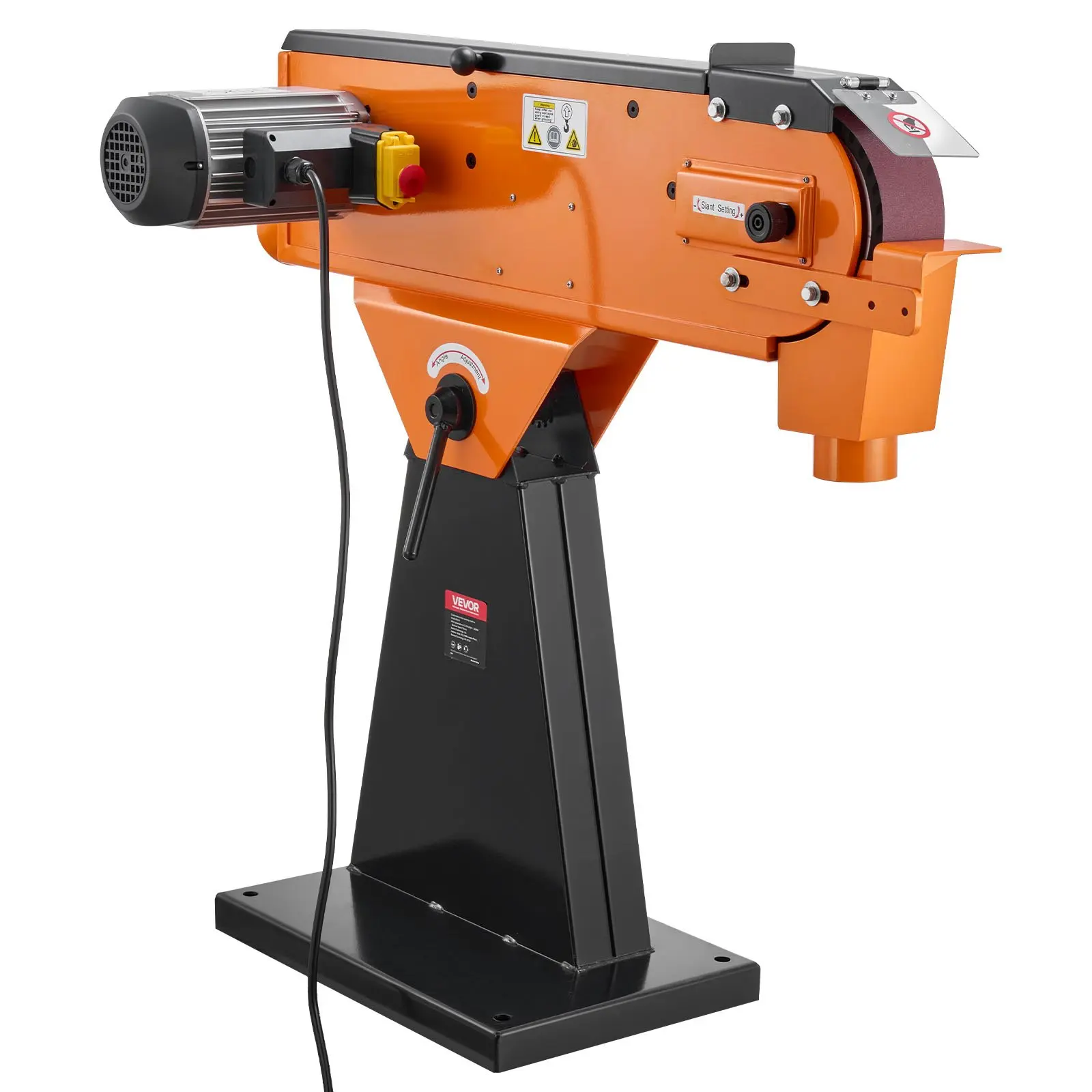 VEVOR 3"x79" Belt Sanding Machine, 2200W Industrial-Grade Belt Sander, 1000RPM, 0-45 Adjustable Angle Dust Port, 230V for Woodworking Professionals