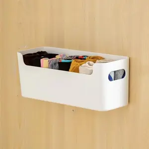 Multifunctional Storage Box, Large Capacity Plastic Organizer, Drawer Divider, Wall-Mounted Cabinet Shelf, Desk Supplies Sorter