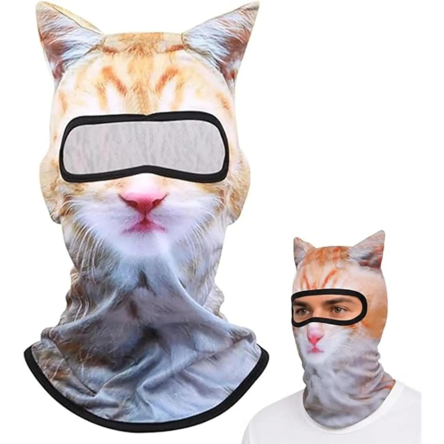 Ski Mask,   Ski Mask Balaclava Sheisty  Men Women,  Mask with Ears, Cute Full  Shiesty Mask  Ski UV Sun Protection  Mask for Outdoor Hiking Riding Ski Raves Party Yellow