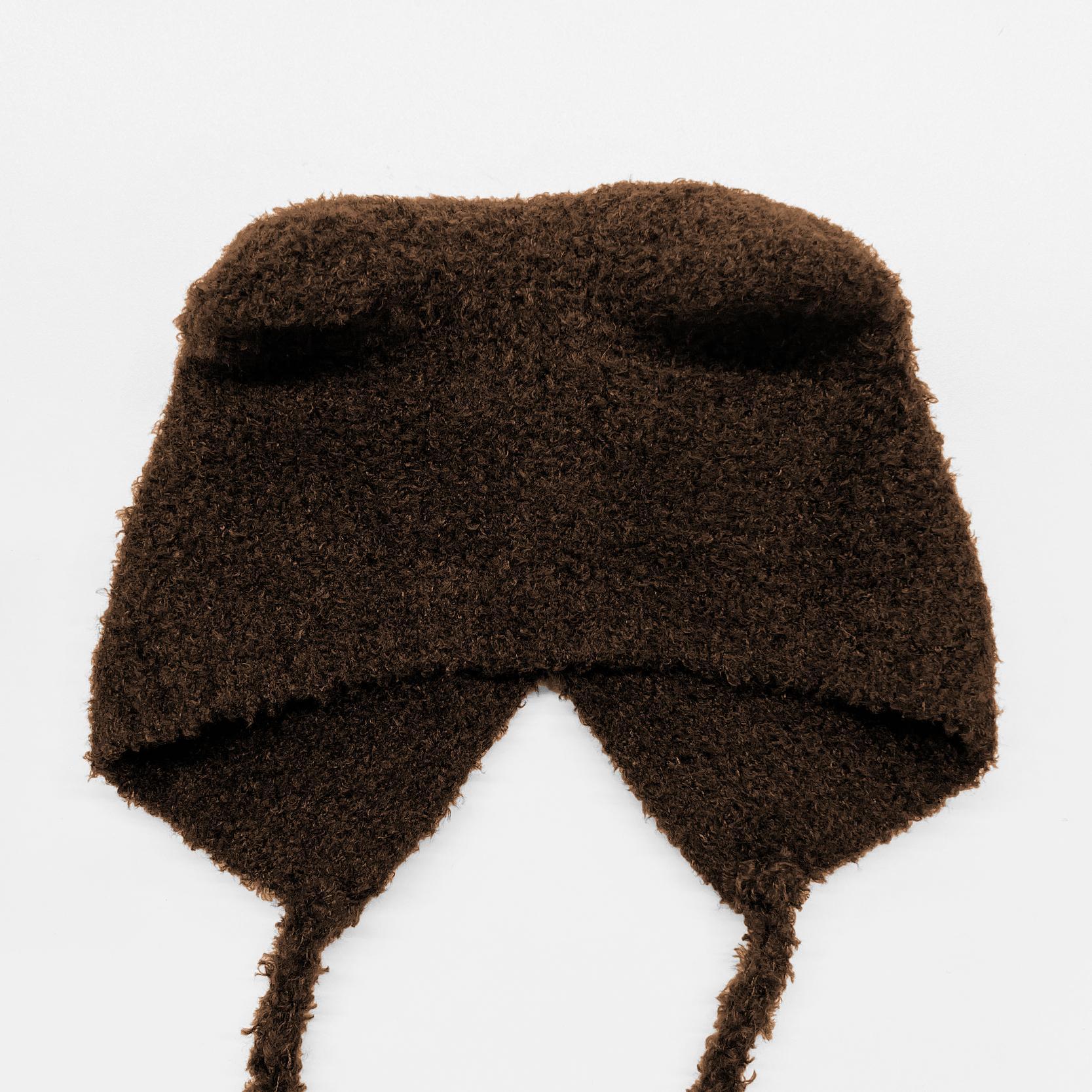 KatchMe Women's Lovely Solid Color Soft Knit Beanie, Winter No-Brim Lightweight Earflap Hat, Cozy Fluffy Bear Ears Crochet Accessory for Ladies