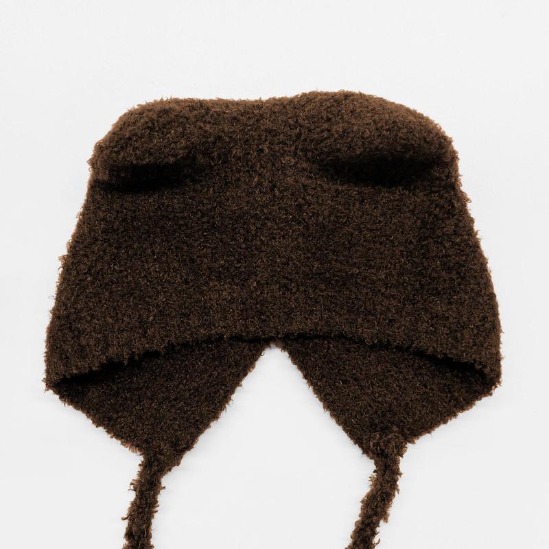 KatchMe Women's Lovely Solid Color Soft Knit Beanie, Winter No-Brim Lightweight Earflap Hat, Cozy Fluffy Bear Ears Crochet Accessory for Ladies KatchMe Women's Lovely Solid Color Soft Knit Beanie, Winter No-Brim Lightweight Earflap Hat, Cozy Fluffy Bear Ears Crochet Accessory for Ladies