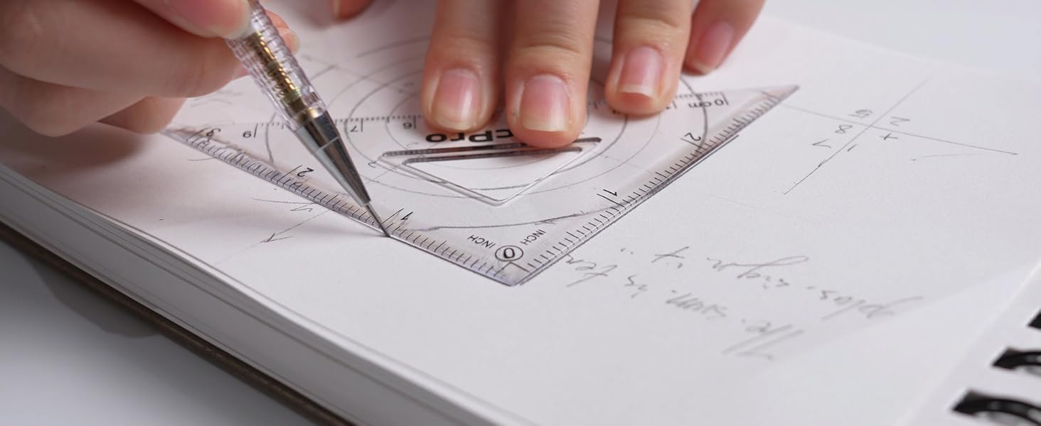 22 PCS Compass with Case, Drafting Set with Swing Arm Protractor,, Compass, Square Set, Mechanical Pencil, Back to School Supplies for Students