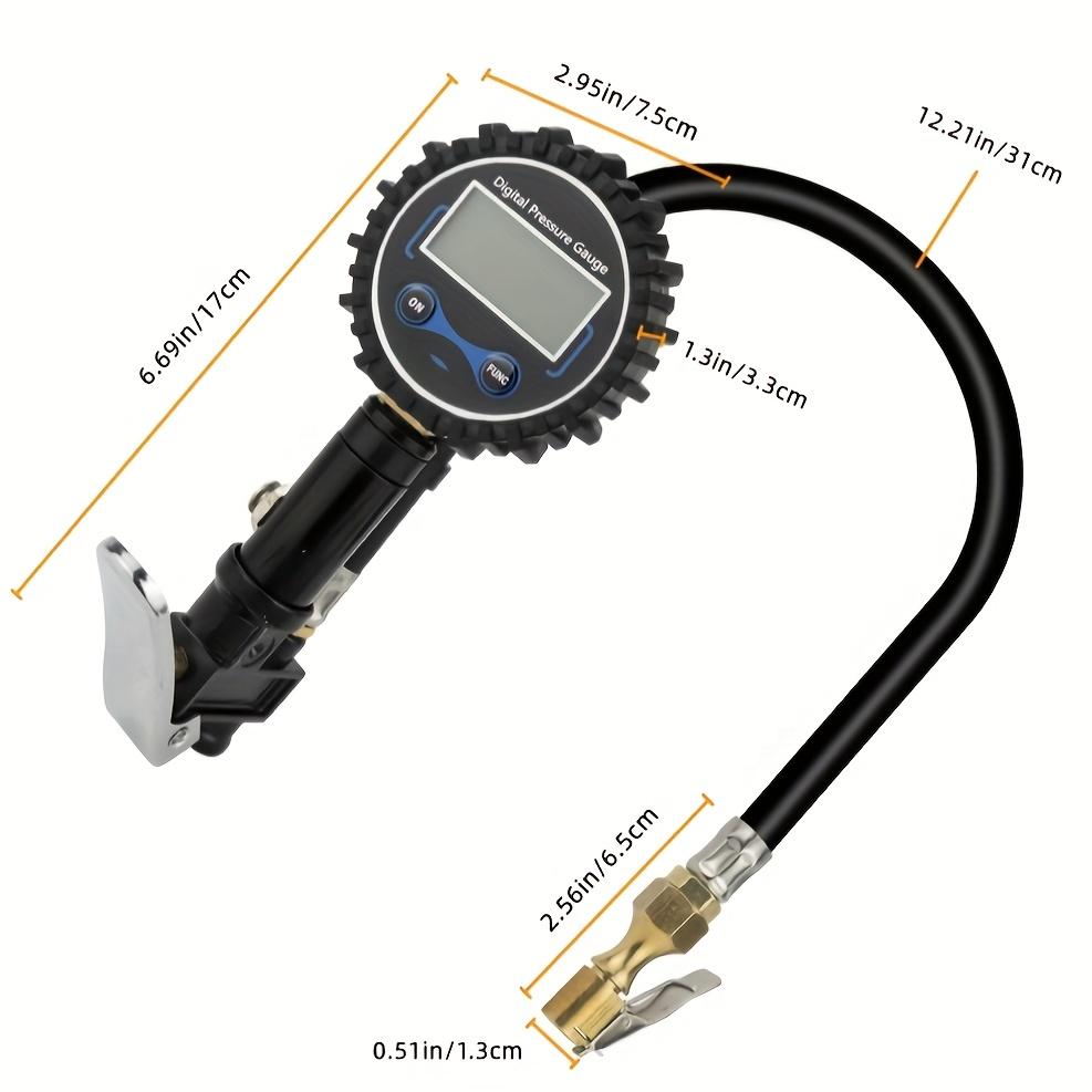 250 PSI Digital Tire Pressure Gauge with Inflator, Brass Components Automotive Vehicle Tool,1% Accuracy Air Chuck & Compressor Accessories