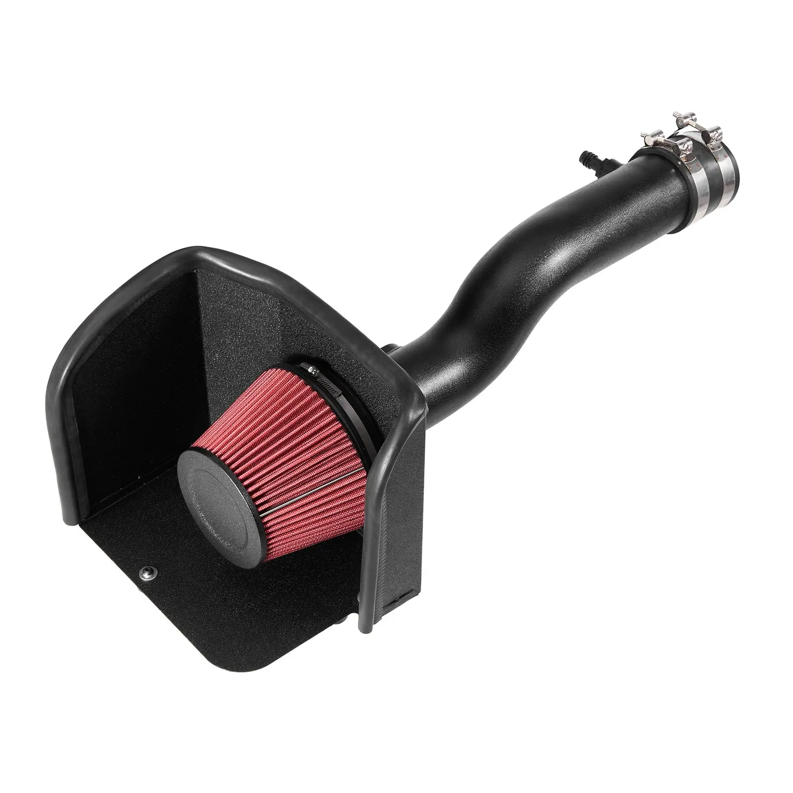 VEVOR 3.3 in Cold Air Intake System Kit with Heat Shield & Aluminum Alloy High-Flow Washable Filter, Stable Heat Protection, Compatible with 2016-2023 Toyota Tacoma 3.5L V6 Gas, More Power & Torque, Better Throttle Response, Aggressive Intake Sound, Repla
