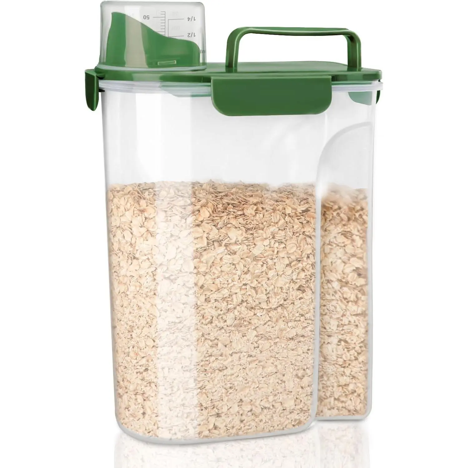 Rice Container, Airtight Rice Storage Container 10lb, Cereal Containers Storage, BPA Free Food Dispenser with Pouring Spout Handle for Flour Pasta Grain, Pet Dog Cat Bird Food Storage ContainerGift