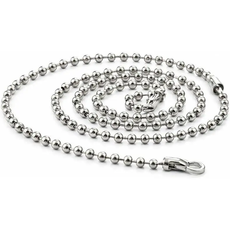 Bathtub Stopper Bead Chain  - 11.9 inches - Stainless Steel Tub Stopper Chain Connector - for Easy Pull Sink & Tub Water Stopper with Chrome Finish,