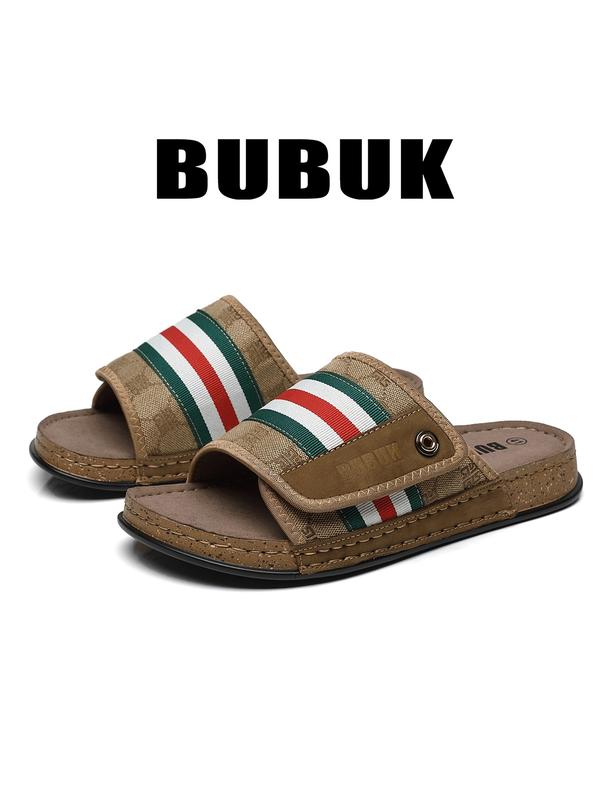 BUBUK Men's Outdoor Walking Beach Hiking Travel Shoes, Soft Sole Slip-On Sandals for All Seasons, Comfortable Open Toe Design