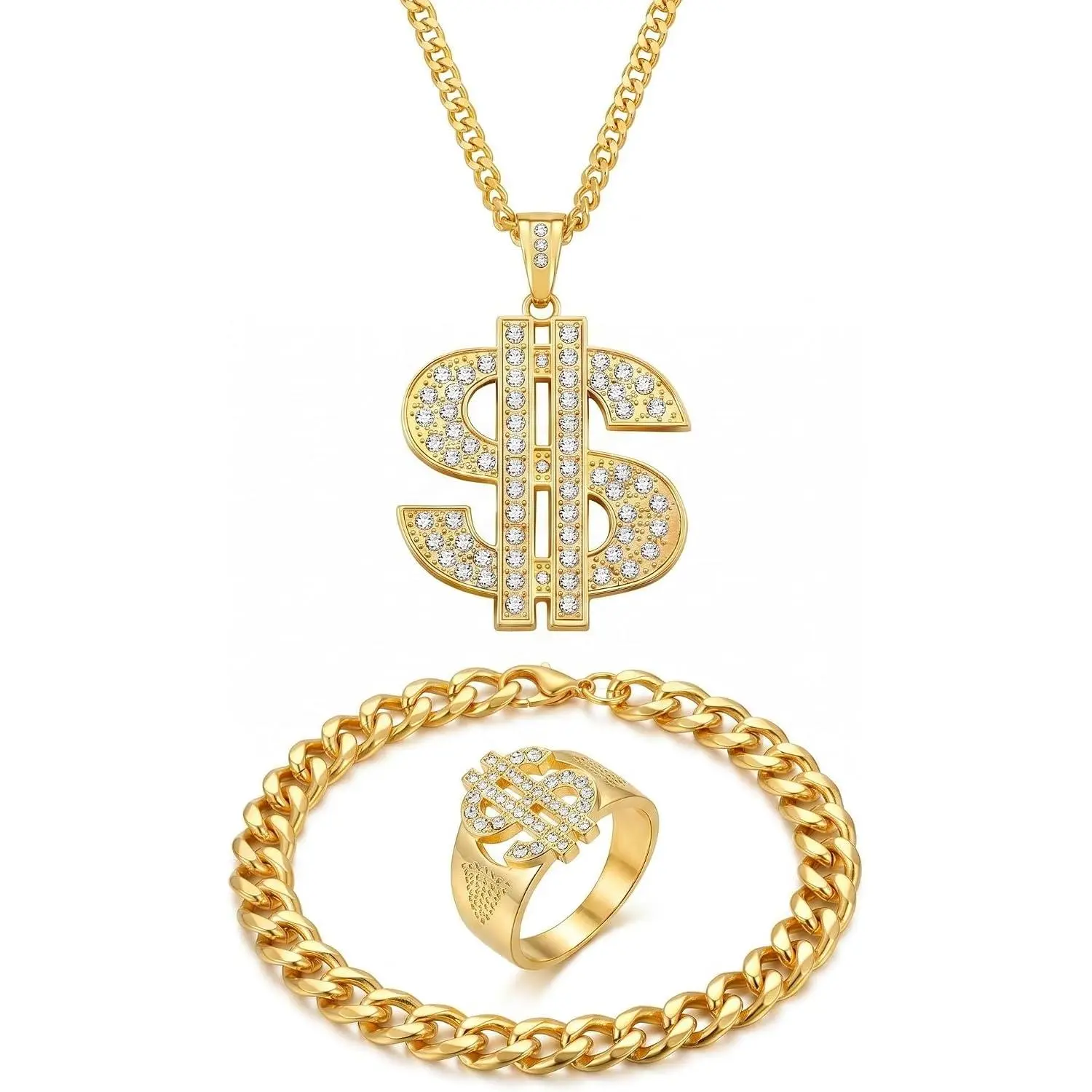 -Hop Outfit Set, 80s 90s Rapper Accessories