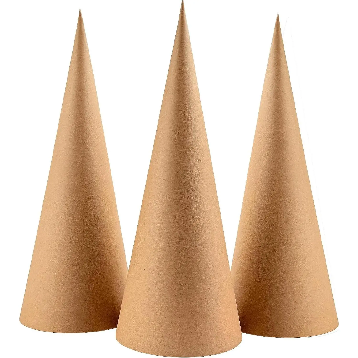 3 Pcs Paper Mache Cones Open Bottom 13.8 x 5 in, Extra Thick Cardboard Cones for Crafts Christmas Valentine Gnomes Christmas Tree DIY Projects and Decorations