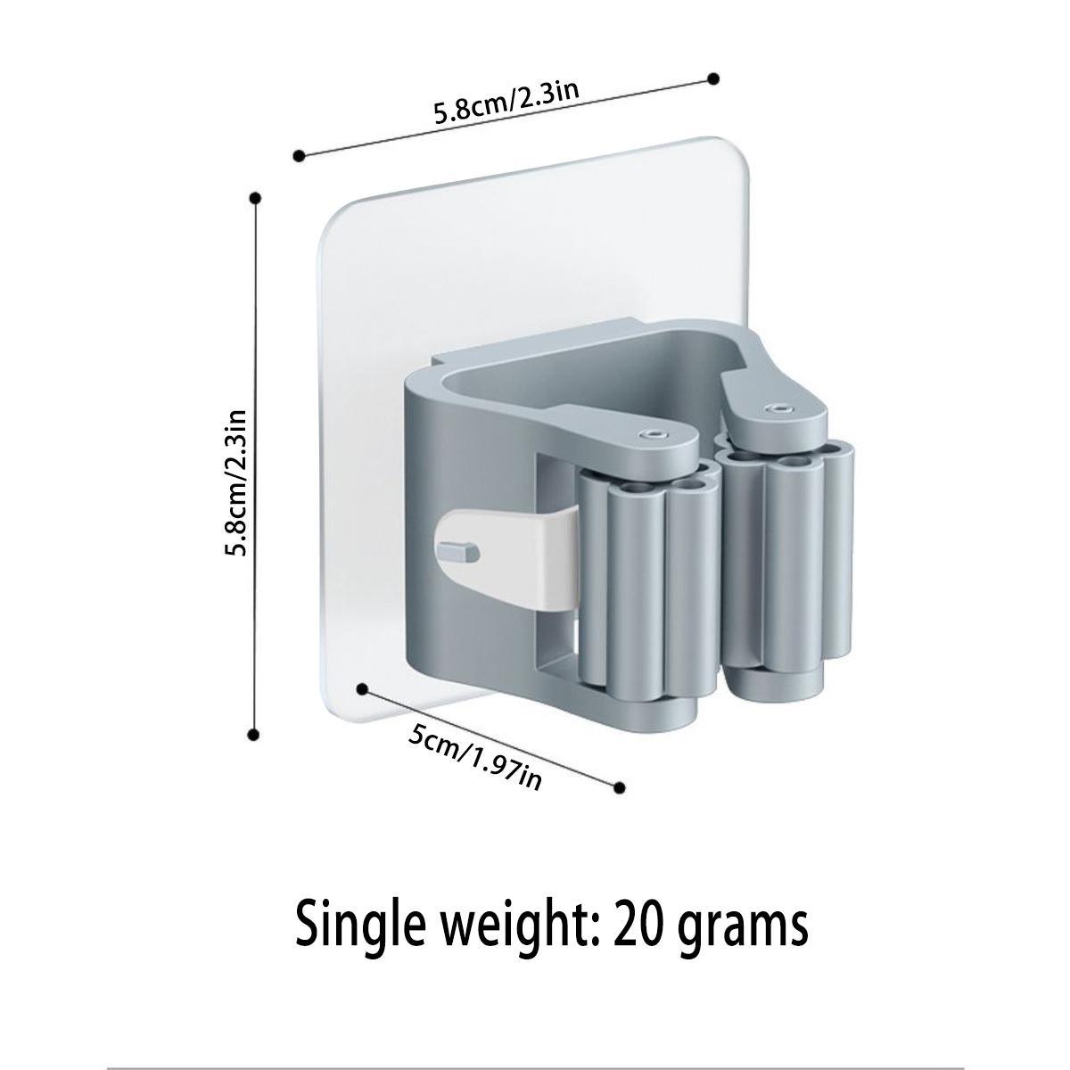 Wall Mounted Mop Storage Hook, Clear Multifunctional Storage Rack for Kitchen Utensils Broom and Toilet Brush, Home Organizer for Kitchen Bathroom,dorm room inspo,college dorm essentials,dorm haul