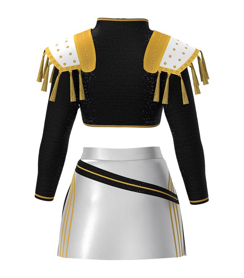 K-Pop Demon Slayer Cosplay Costume Anime Two-Dimensional Stage Performance Costume Zoe Rumi Cosplay Outfit KPop Demon Hunter Costume 2-Piece Set: Halloween Embroidered Jacket and Plaid Skirt, Dance Performance (All Patterns Are Printed) Womenswear Clothes