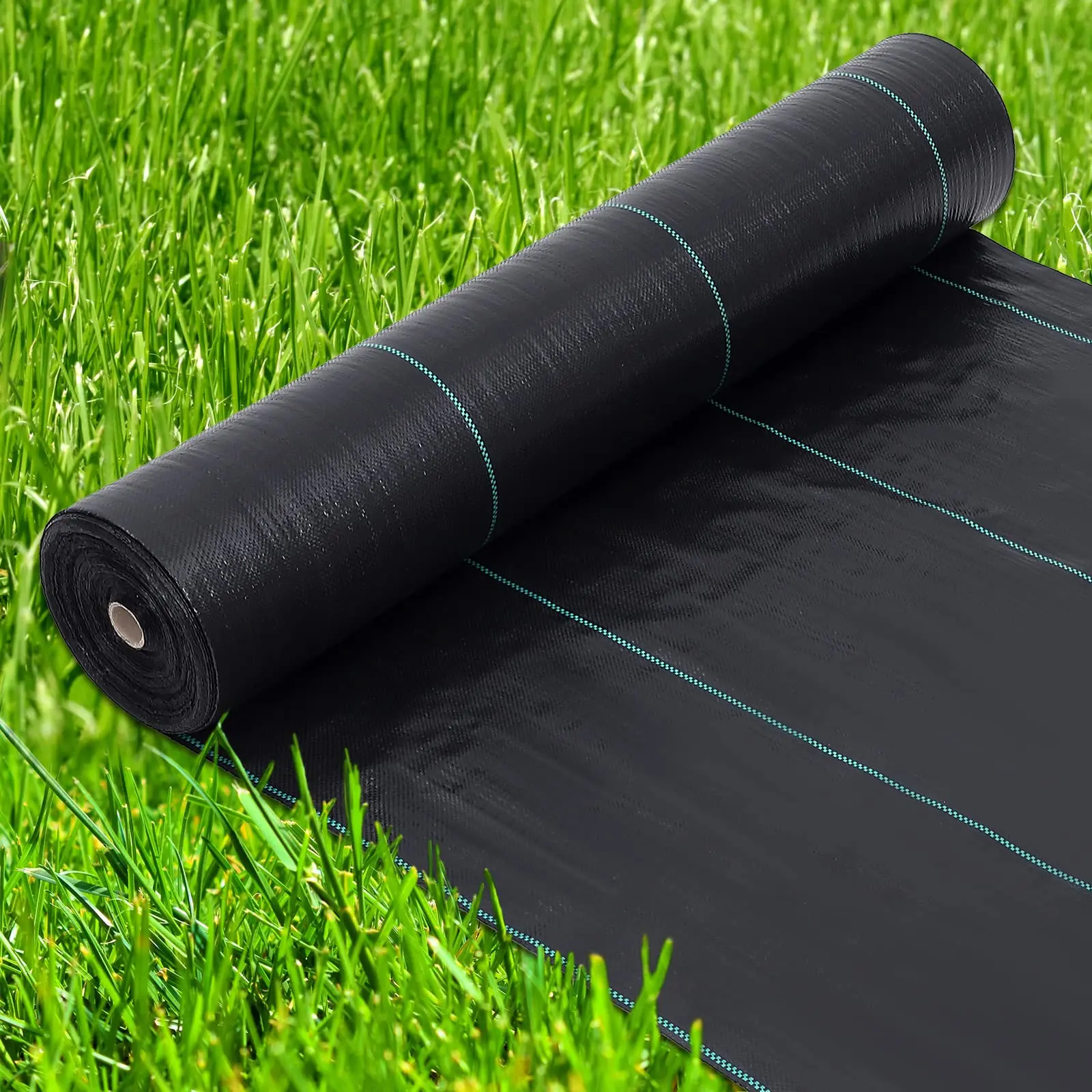 6ft x 300ft Weed Barrier Landscape Fabric, 2.4oz PP Ground Cover, Heavy Duty Weed Control, Black 6ft x 300ft Weed Barrier Landscape Fabric, 2.4oz PP Ground Cover, Heavy Duty Weed Control, Black