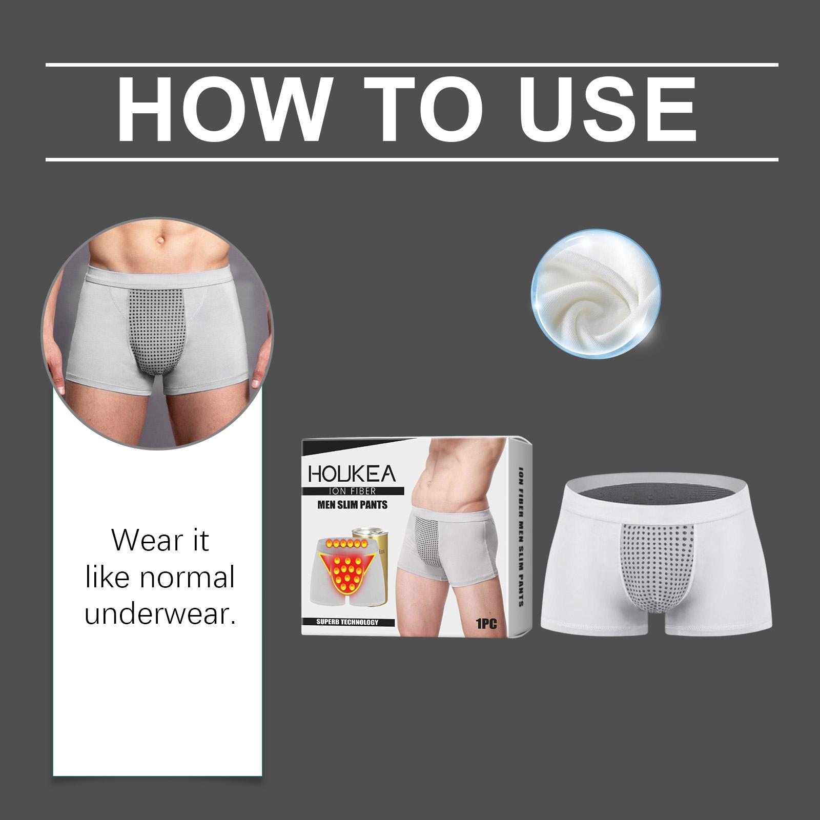 Houkea Men's Slim-Fit Underwear, Fashionable Men's Fabric Breathable Soft Comfortable Boxers Boxer Shorts Panties