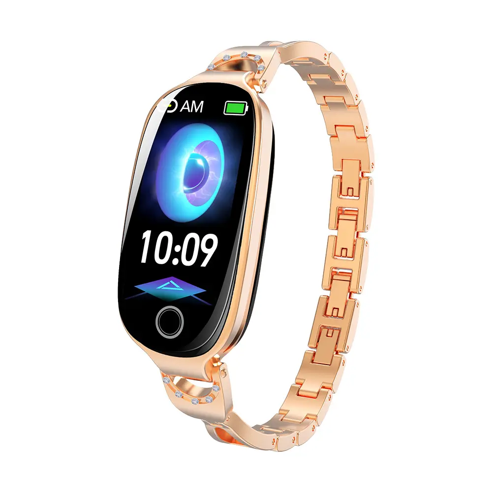 Smart Bracelet for Women Fitness Tracker with Blood Oxygen Heart Rate Monitor Step Counter Menstrual Cycle Tracking Fashionable Slim Wristband Health Watch for Girls Wearable
