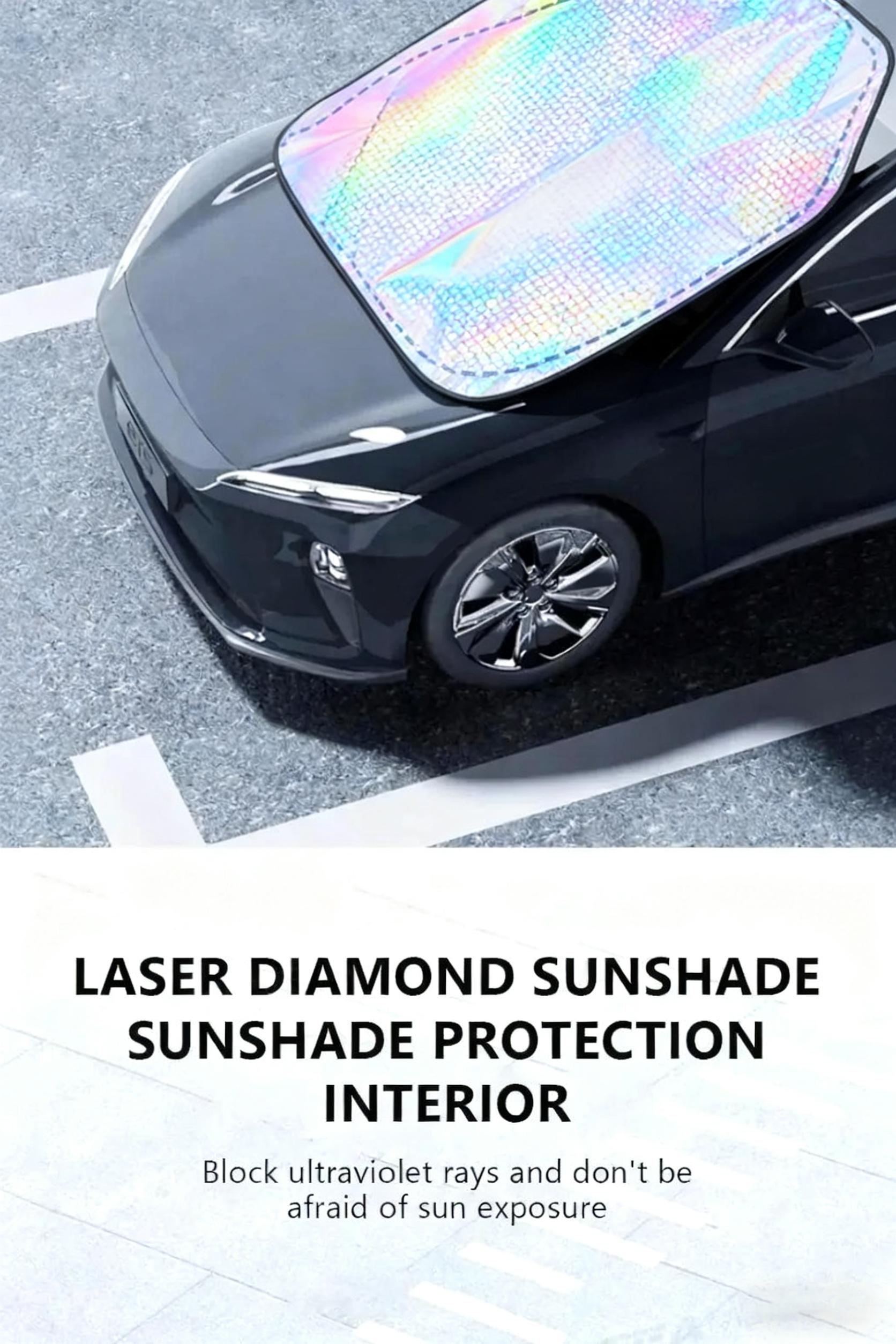 UV-Reflective Car Sun Shade Cover Rear Windshield Sun Protection Sunshade Heat-Isolation Car Privacy Curtains Foldable Storage