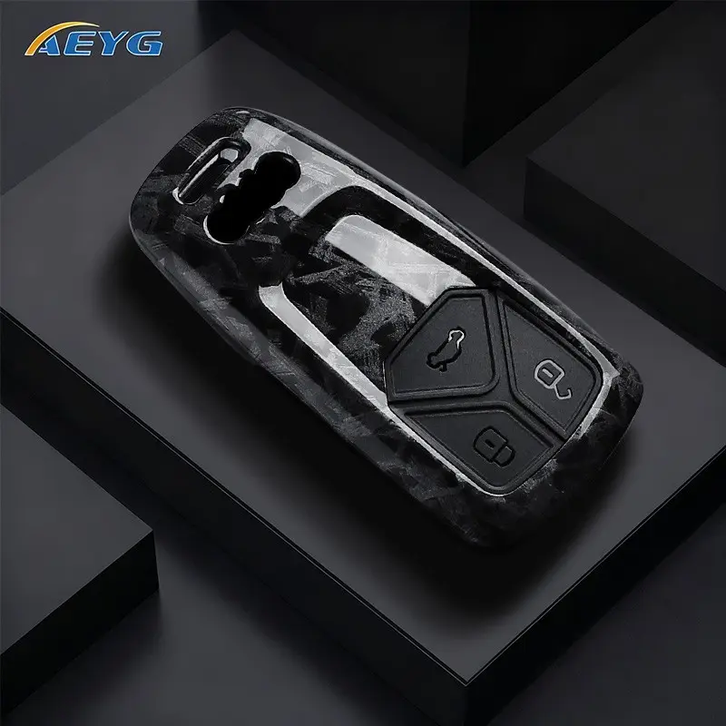 Fashion Abs Car Remote Key Case Cover Shell, Key Protector Fob Accessories for Audi A4 A4l A5 Q5 Q7 Tt Tts 8s B9, Durable and Stylish Design