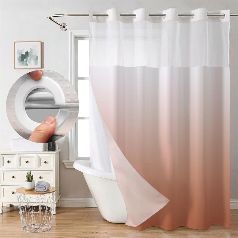 Color Gradient Waffle Shower Curtain, 10 Colors Available, Quick No-Hook Installation, Double Layer with Inner Liner, Stylish Bathroom Decor for Home, Hotel, Salon, Dorm, Bathroom Accessory Color Gradient Waffle Shower Curtain, 10 Colors Available, Quick No-Hook Installation, Double Layer with Inner Liner, Stylish Bathroom Decor for Home, Hotel, Salon, Dorm, Bathroom Accessory