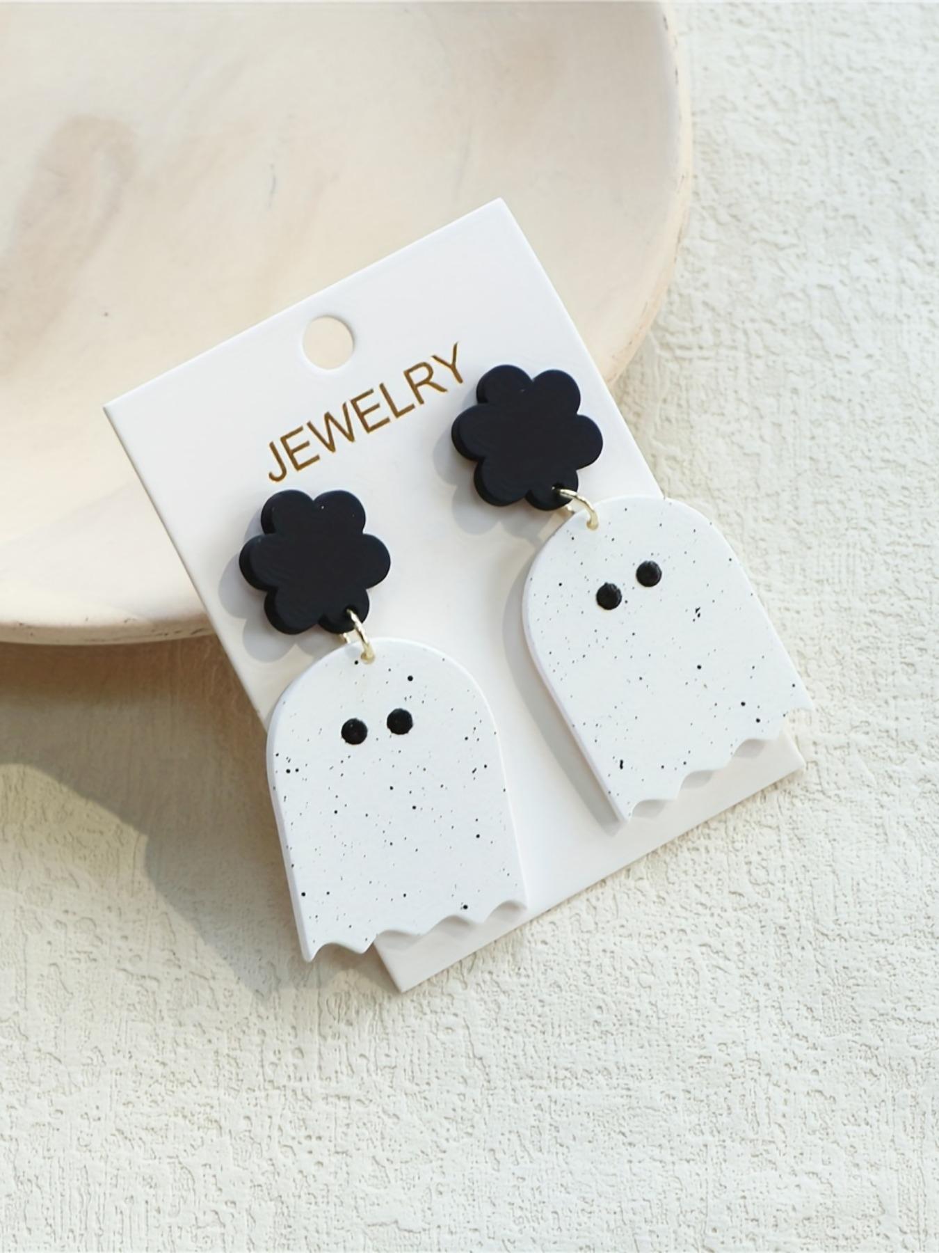 Whimsical Ghost Dangle Earrings - Lightweight, Comfortable, Perfect for Halloween Party, Gifts, and All Season Wear with a Touch of Spooky Charm