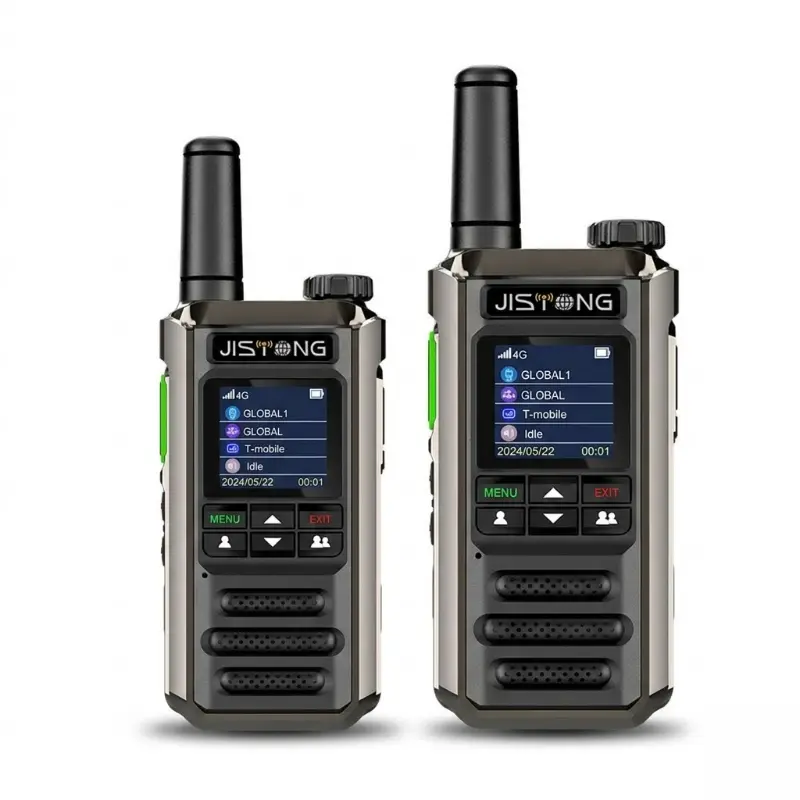 JISTONG BQ-H18 Rugged 4G LTE Walkie Talkie – Global Instant PTT 2-Way Radio.Unlimited Range & Clear Voice for Security, Outdoor & Camping.Durable IP-Rated Professional Intercom Device.