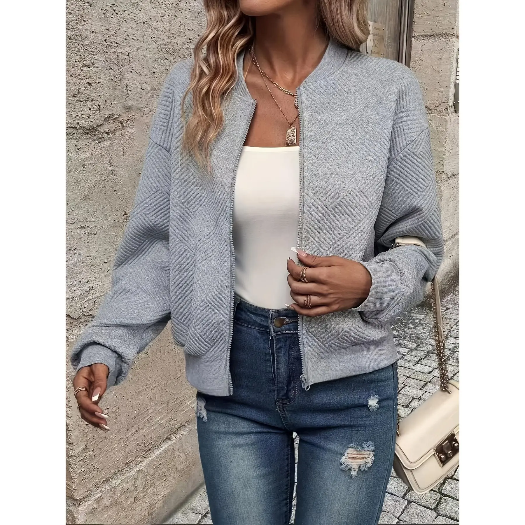 Solid Color Casual Zipper Cardigan Jacket,boho,print,,cloaks,waterproof,fleece,,fall,winter,long line,pocket,fabric,lapel,neck,open front outerwear,Women's,Pink,Suede,Plush,Red,Faux,Leather,Coat,with,Fleece-Lined,Scrub,Pockets,S,Vintage,sh,b,brow,coatigan