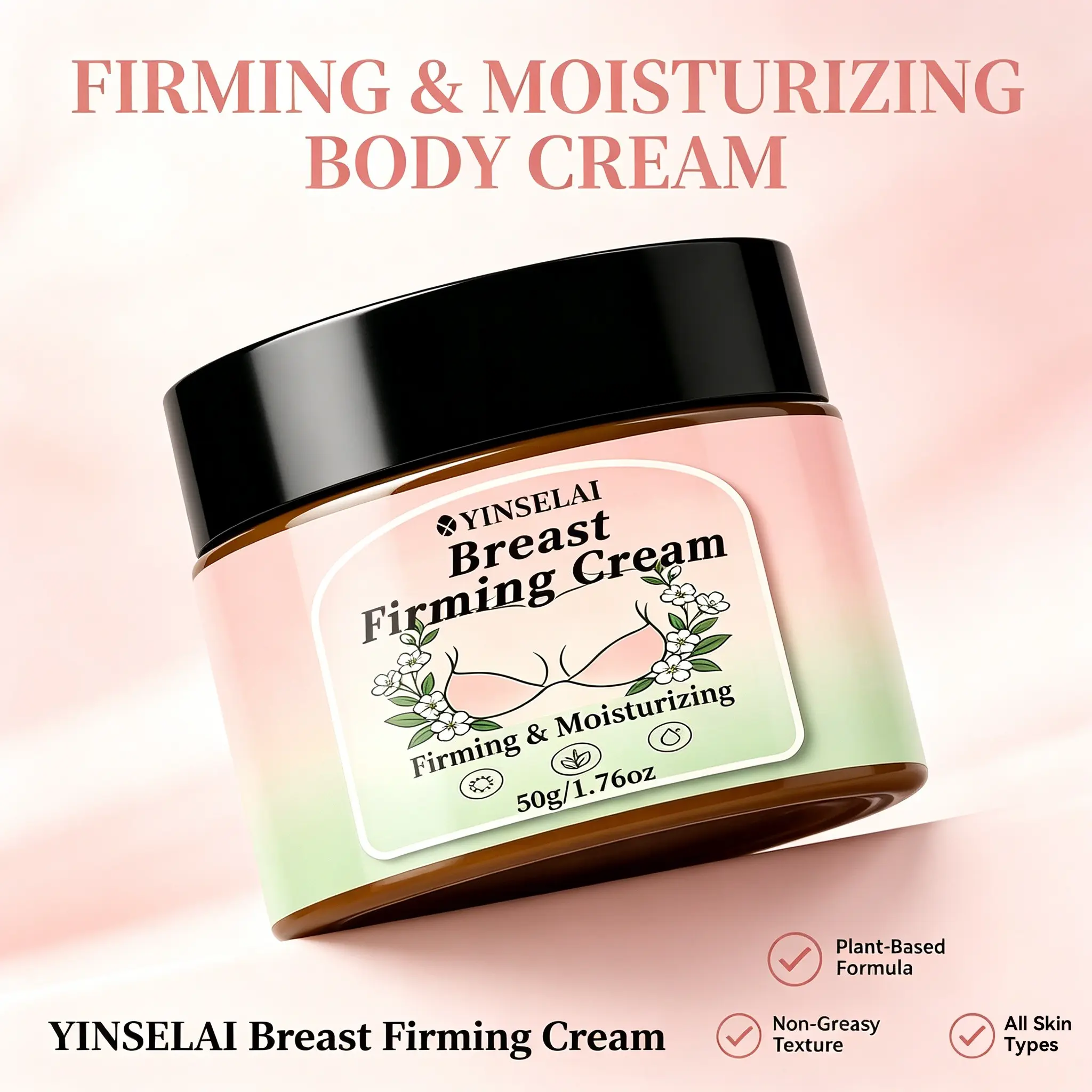 Chest Firming Balm, Bust Cream with Jojoba Oil, Honey, Hyaluronic Acid, Collagen, Vitamin E, Deeply Nourishes All Skin Types, Non-Toxic Skincare Product