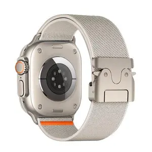 Suitable for Apple Watch 10 Ultra 2 elastic nylon iWatch S98/764 watch strap