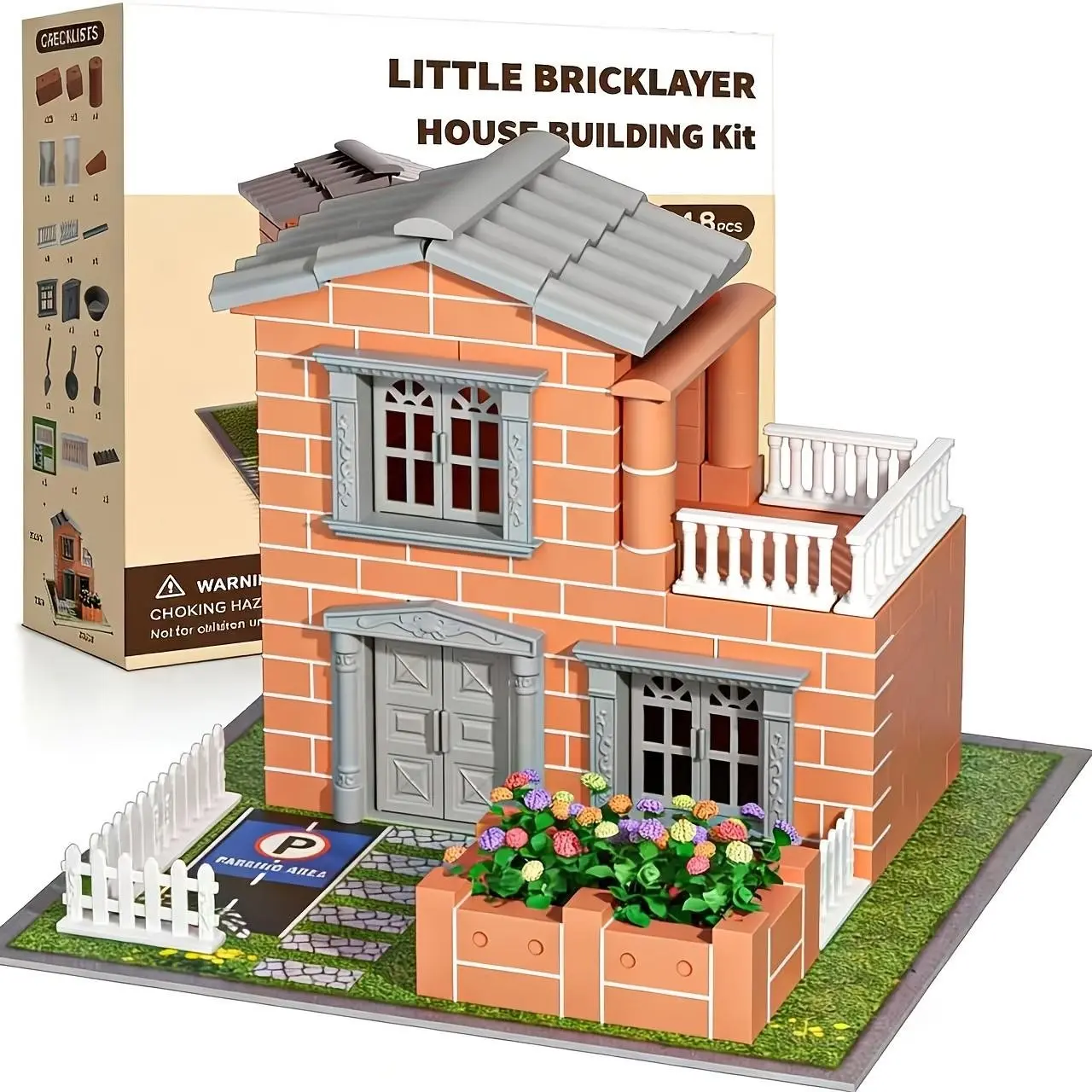 DIY Mini House Building Kit, Real Mini Bricks, Stem Creative Gift, Suitable for Ages 8+, Desktop Decor, Holiday Toy