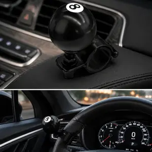 Universal 8 Ball Steering Wheel Spinner Knob 360 Rotation Car Turning Assist Heavy Duty Fit Most Vehicles 1PC