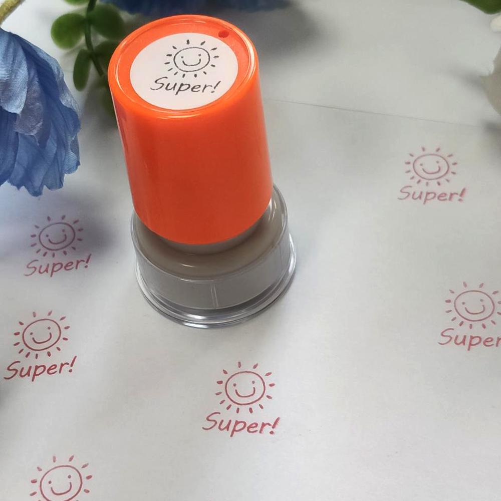 Sun Smile Face Pattern Stamp, 1 Count Creative Multi-functional Stamp, Office Stationery & Supplies for Home School Office