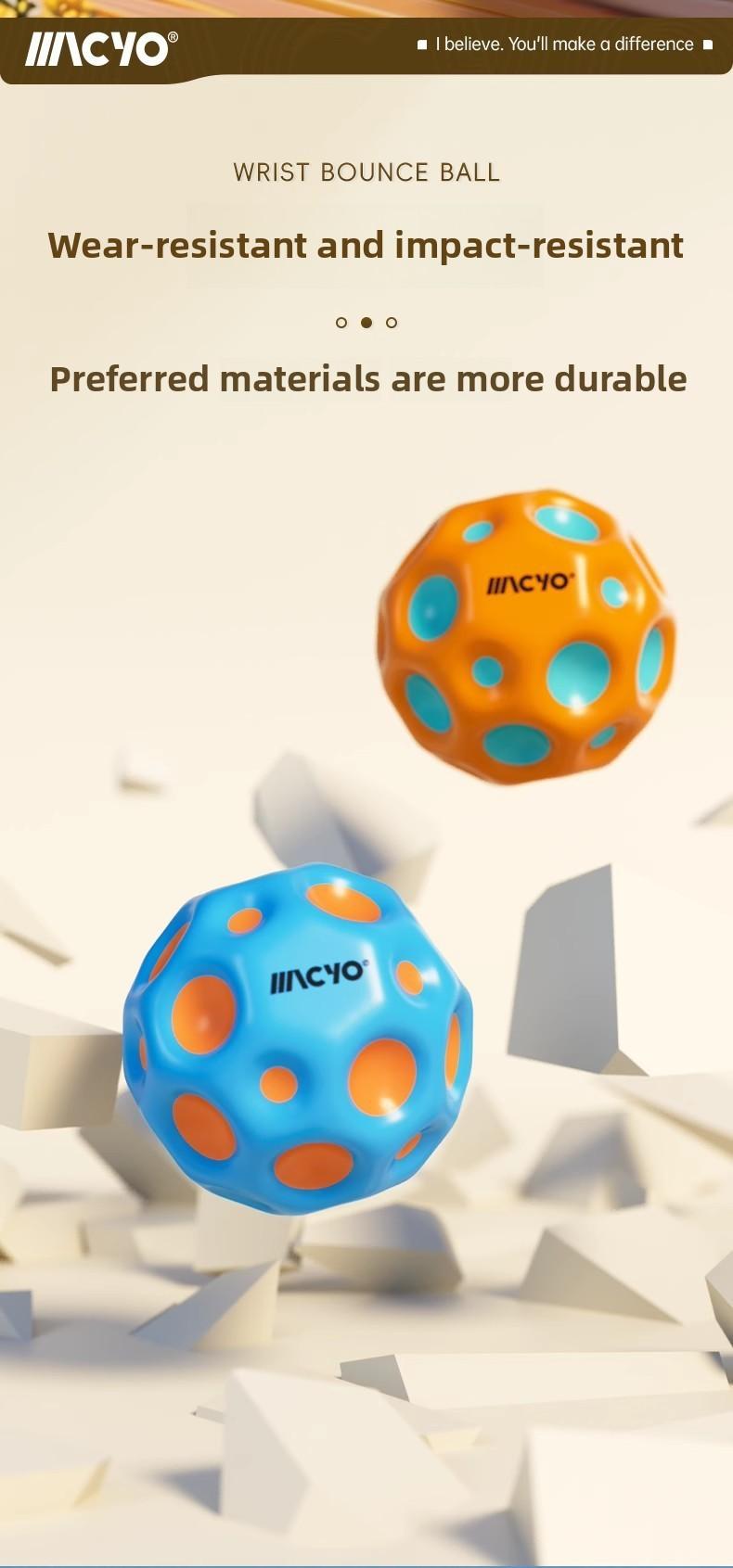 THE WELL KEPT Foam Moonstone Dimple Ball - Stress Relief Toy to Improve Reaction Time & Hand-Eye Coordination